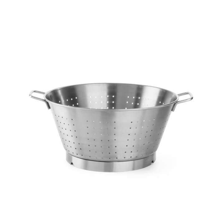 Colander inox cu 2 manere, Hendi, design solid 360x(H)200 mm