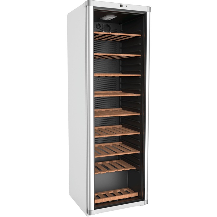 Vitrina de vinuri Bosch KSW30V81, 360 l, Capacitate 120 sticle, Clasa B, Iluminare LED, Afisaj digital, H 185 cm, Sticla