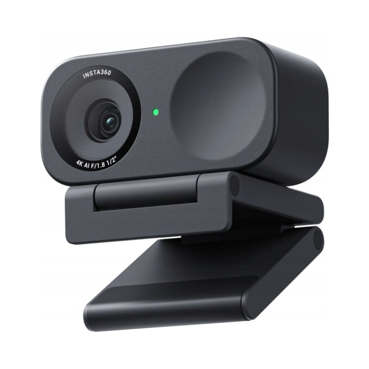 Уеб камера Insta360 Link 2C CC3O173DU5A, 4K@30fps, сензор 1/2", f/1.8, HDR, Auto Framing, Smart Whiteboard, DeskView, USB-C, графит
