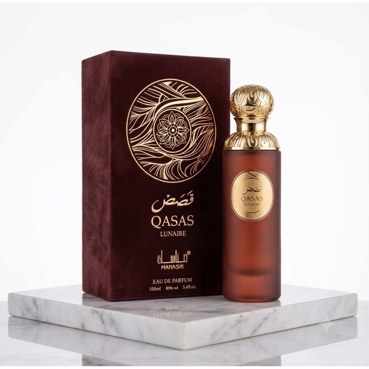 Apa de parfum Manasik Qasas Lunaire, 100 ml, unisex, aromatic