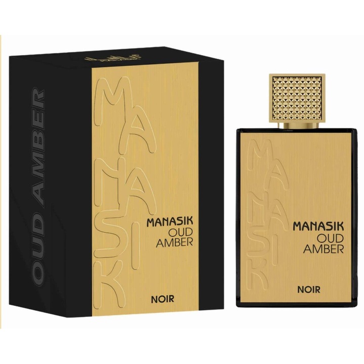 Apa de parfum Manasik Oud Amber Noir, 100 ml, unisex, oriental
