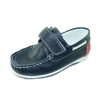 Mocasini din piele pentru baieti Efor, inchidere velcro, Bleumarin Mocasini din piele pentru baieti Efor, inchidere velcro, Bleumarin