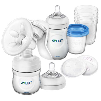 Set pentru alaptare Philips Avent cu pompa de san manuala, SCD221/00 Set pentru alaptare Philips Avent cu pompa de san manuala, SCD221/00