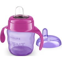 Cana Philips Avent SCF551/03 cu tetina de formare, 200ml, 6 luni +, Roz