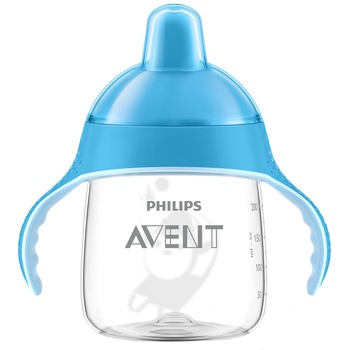 Cana Philips Avent SCF753/05 cu tetina de formare, 200 ml, 12 luni +, Albastru Cana Philips Avent SCF753/05 cu tetina de formare, 200 ml, 12 luni +, Albastru
