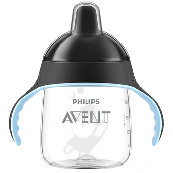 Cana Philips Avent SCF753/03 cu tetina de formare, 200 ml, 12 luni +, Negru Cana Philips Avent SCF753/03 cu tetina de formare, 200 ml, 12 luni +, Negru