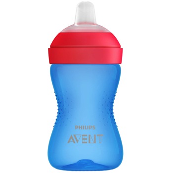 Cana Philips Avent SCF802/01, 300 ml, 9 luni +, Albastru/Rosu Cana Philips Avent SCF802/01, 300 ml, 9 luni +, Albastru/Rosu