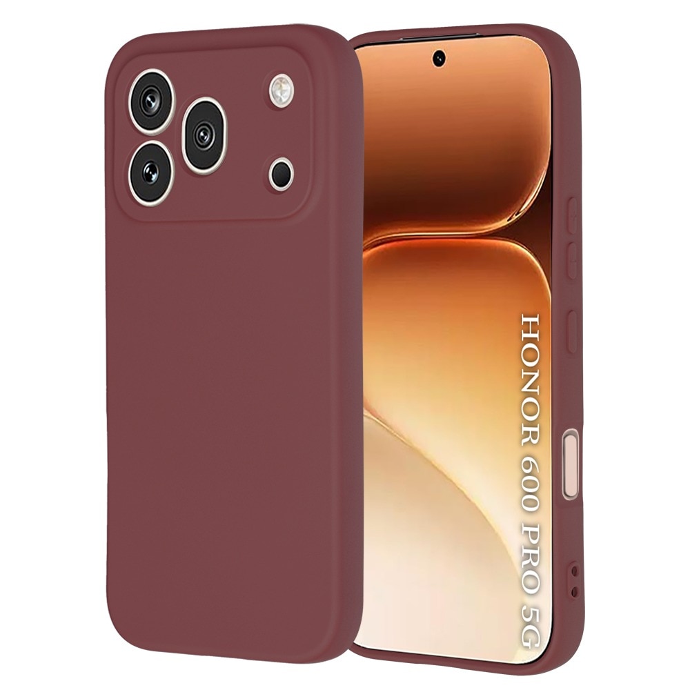 Husa pentru Honor 600 Pro Daden® Silicon SoftFlex, Ultra Slim, Protectie sporita, Interior de microfibra, Visiniu