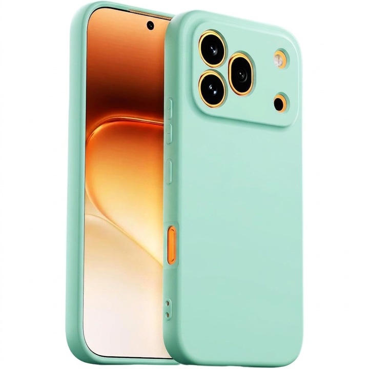 Husa pentru Honor 600 Pro Daden® Silicon SoftFlex, Ultra Slim, Protectie sporita, Interior de microfibra, Verde menta