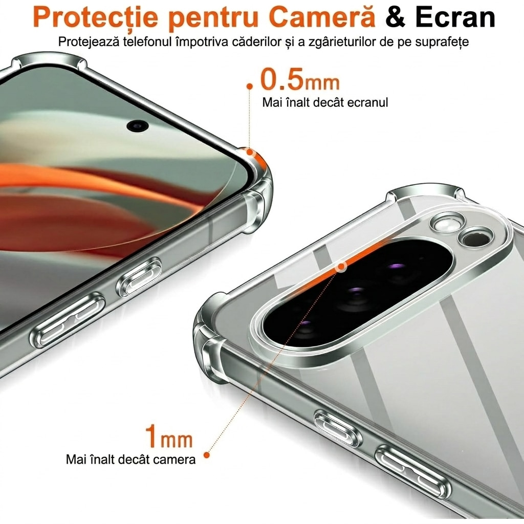Husa pentru Google Pixel 11 Pro DaDen Antishock, Ultra Protection, Protectie colturi, Anti soc, Rezistenta la impact, Transparenta