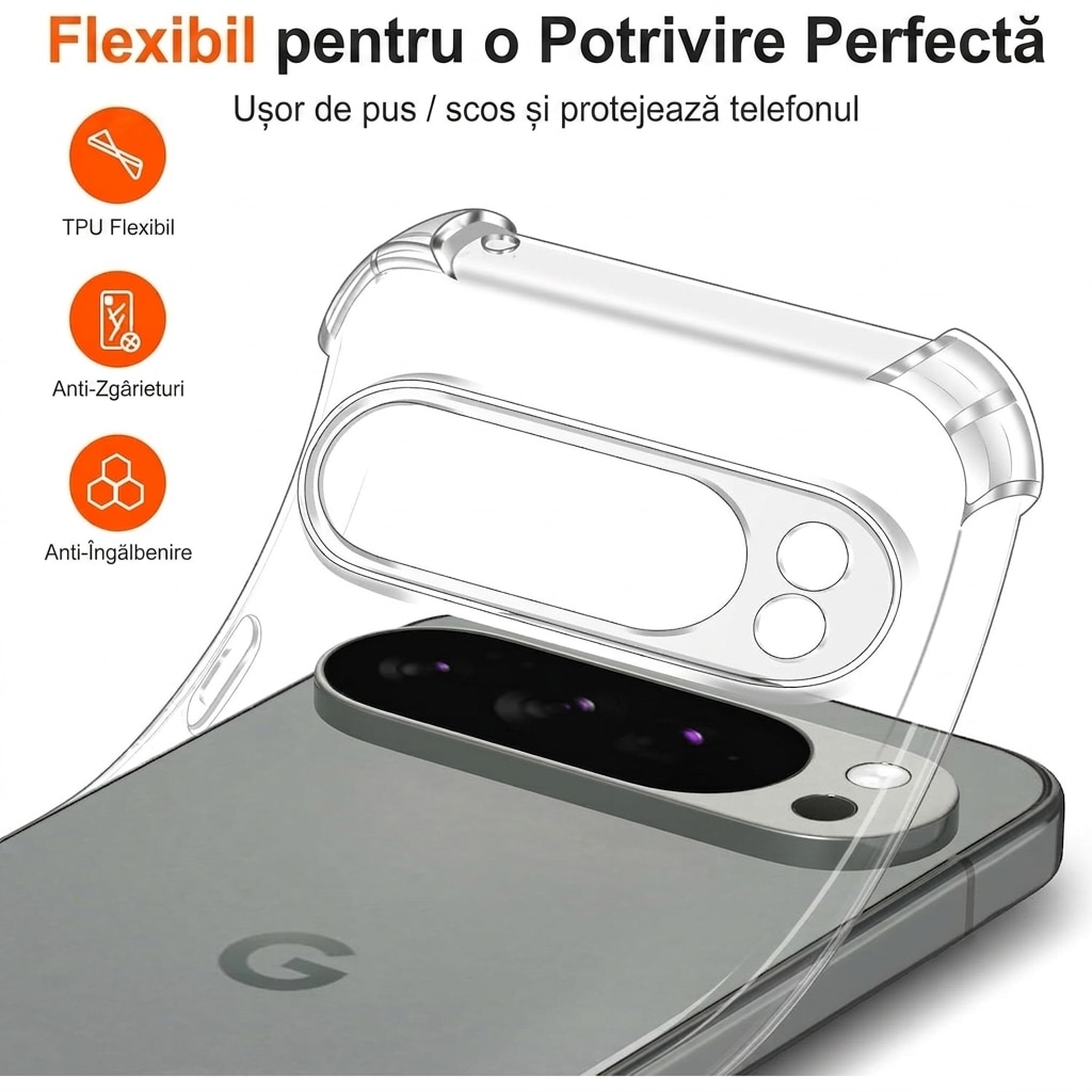 Husa pentru Google Pixel 11 Pro DaDen Antishock, Ultra Protection, Protectie colturi, Anti soc, Rezistenta la impact, Transparenta