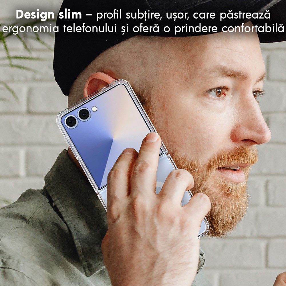 Husa pentru Samsung Galaxy Z Flip 8 DaDen MagSafe Pro, Incarcare wireless, Protectie superioara, Transparenta