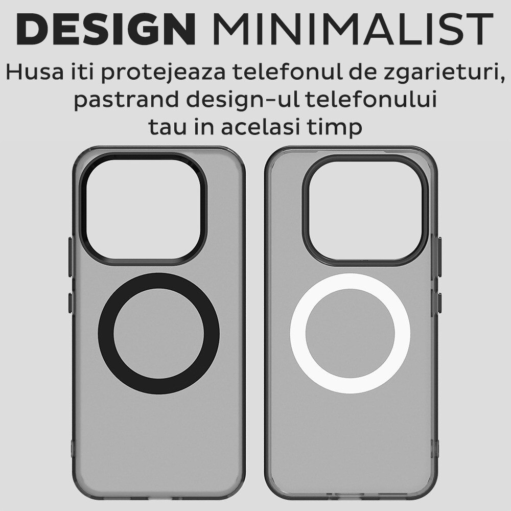 Husa pentru Xiaomi 17T DaDen® CandyCase MagSafe, Antisoc, Incarcare wireless, Butoane protejate, Alb