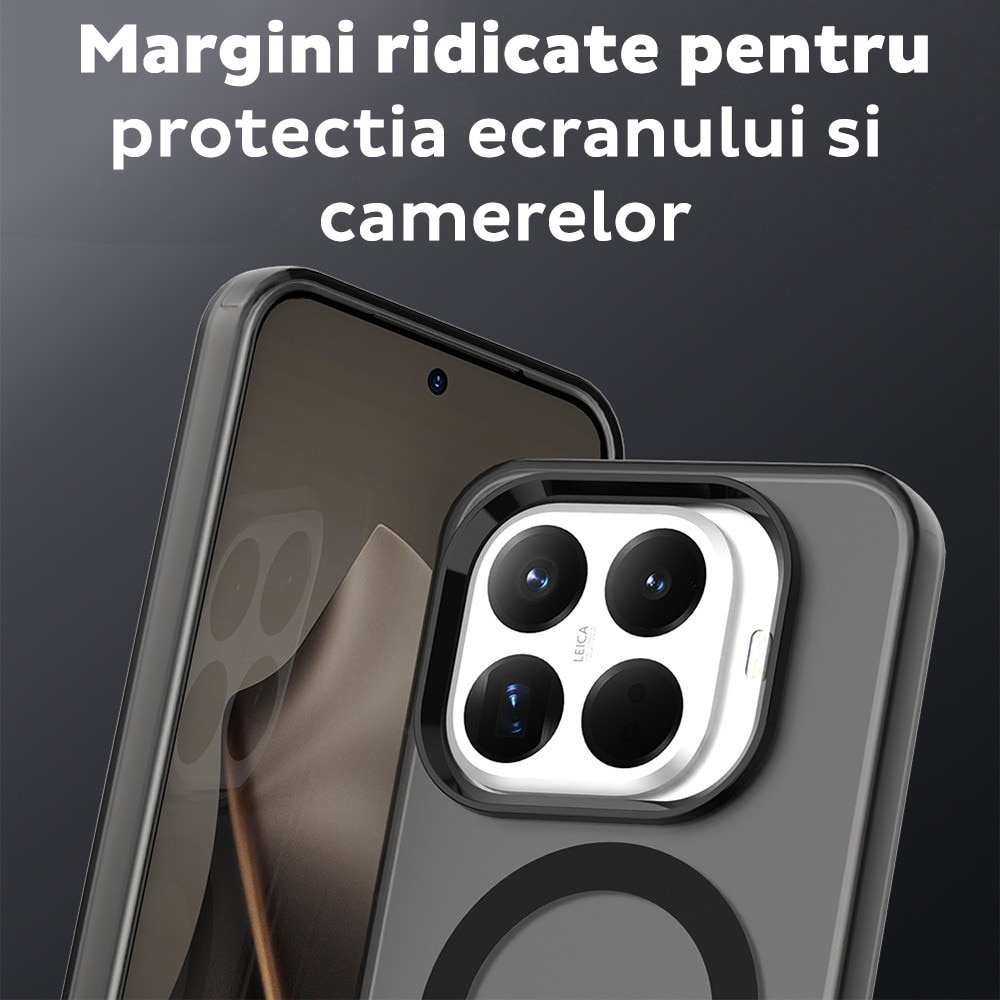 Husa pentru Xiaomi 17T DaDen® CandyCase MagSafe, Antisoc, Incarcare wireless, Butoane protejate, Alb