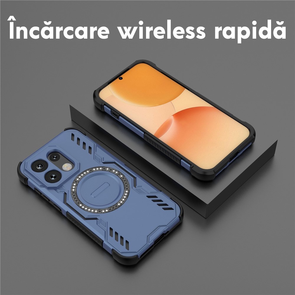 Husa pentru Oppo Reno 16 / Reno 16 Pro DaDen ArmorMag, Magsafe, Antisoc, Calitate Premium, Protectie Superioara, Albastru