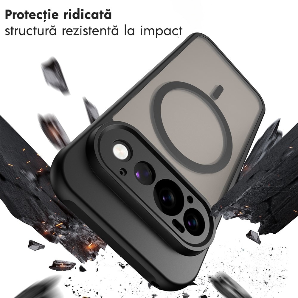 Husa pentru Google Pixel 11 Pro Daden® HaloFrost II, MagSafe, Antisoc, Incarcare wireless, Calitate Premium, Negru
