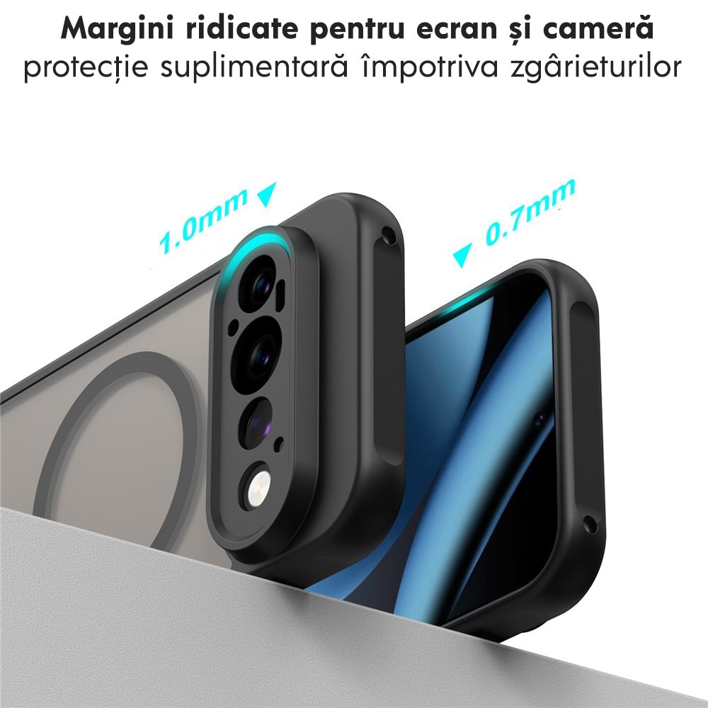 Husa pentru Google Pixel 11 Pro Daden® HaloFrost II, MagSafe, Antisoc, Incarcare wireless, Calitate Premium, Negru