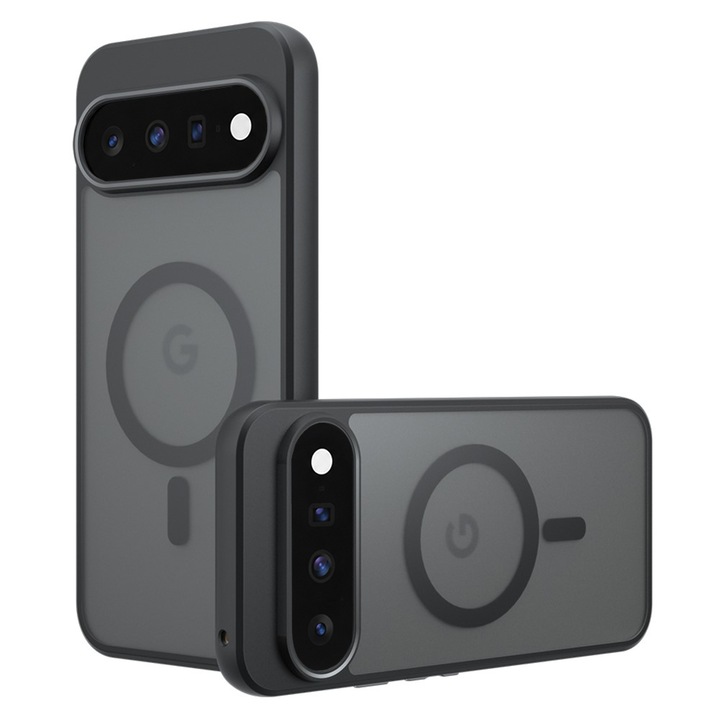 Husa premium pentru Google Pixel 11 / Pixel 11 Pro CareFree Defender, cu MagFit, Design Slim & Protectie Completa, Never-Yellow, anti-amprente - negru mat