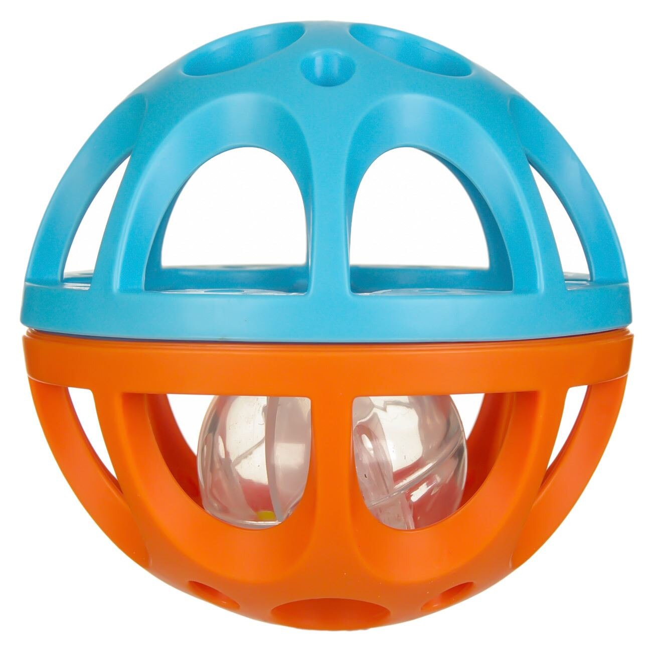 Minge zornaitoare Soda Toys pentru bebelusi, Albastru/Portocaliu