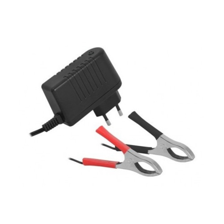 Incarcator acumulatori plumb, VRLA, 6V, curent incarcare 2100mah, Negru