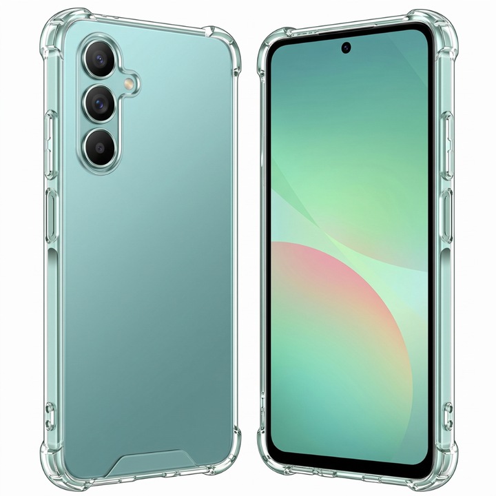 Husa pentru Samsung Galaxy A26 5G, ClearShield Pro cu Tehnologie Aero-Shock, Protectie Camere si Ecran, Aderenta Ridicata, Transparent