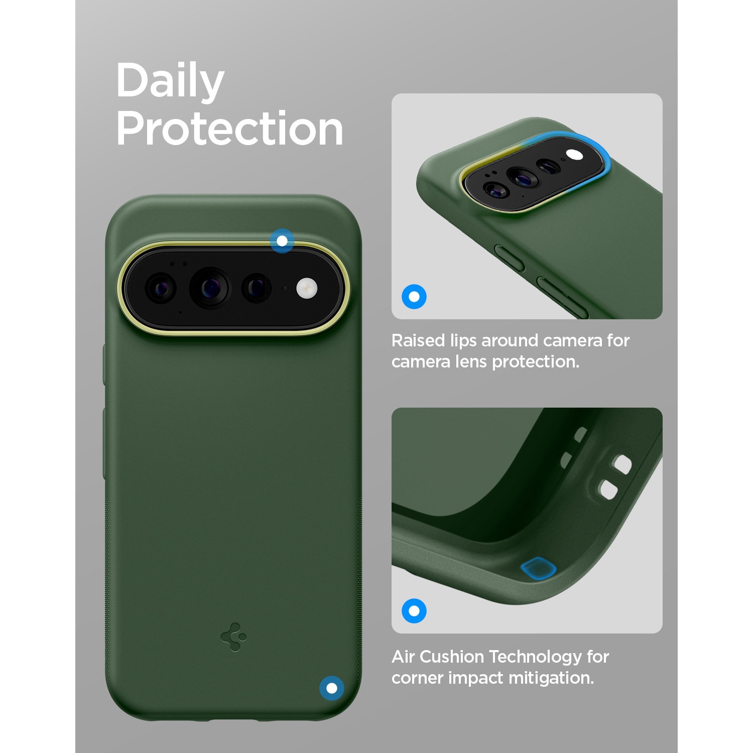 Carcasa Spigen Nano Pop cu MagSafe compatibila cu Google Pixel 11 Pro XL, Verde
