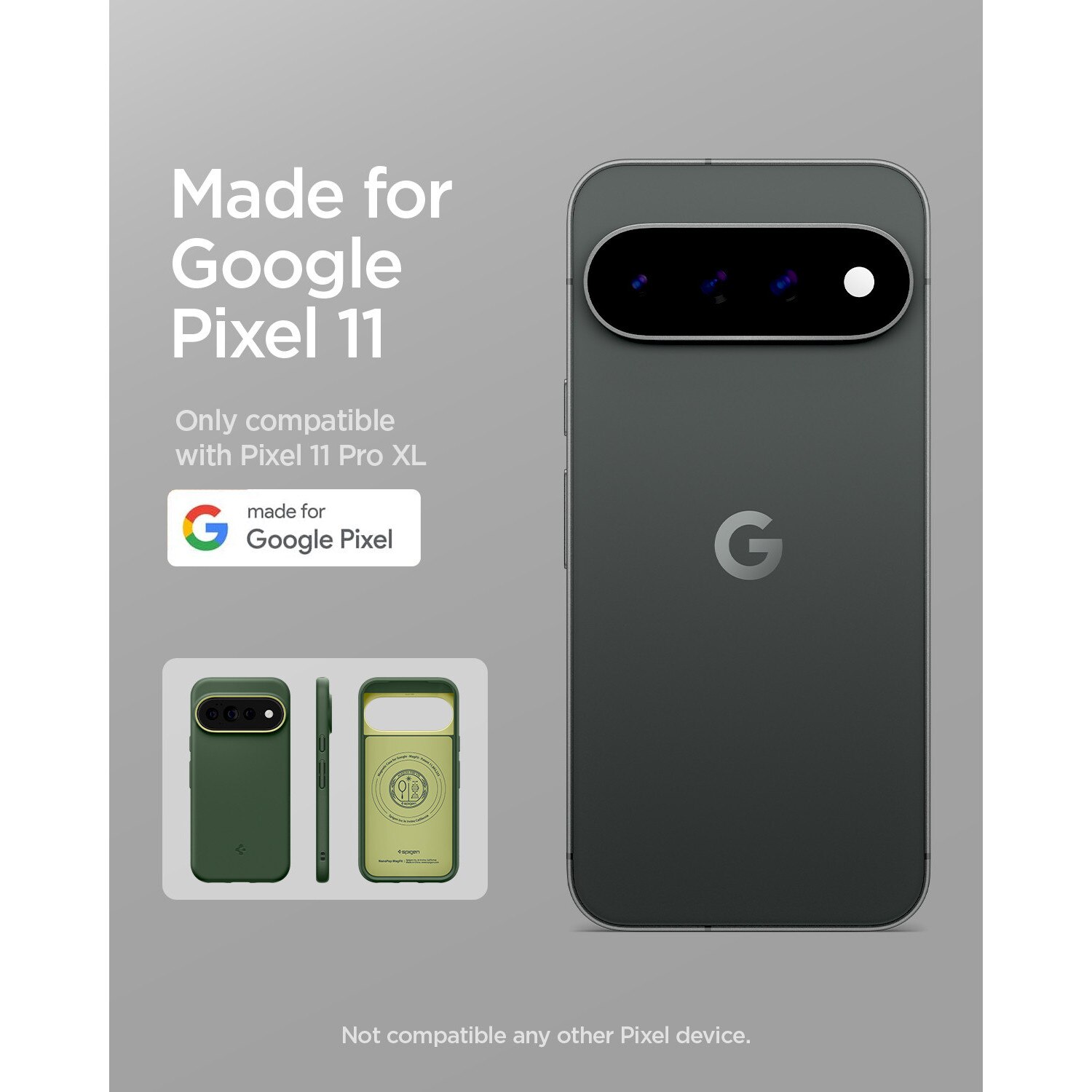 Carcasa Spigen Nano Pop cu MagSafe compatibila cu Google Pixel 11 Pro XL, Verde
