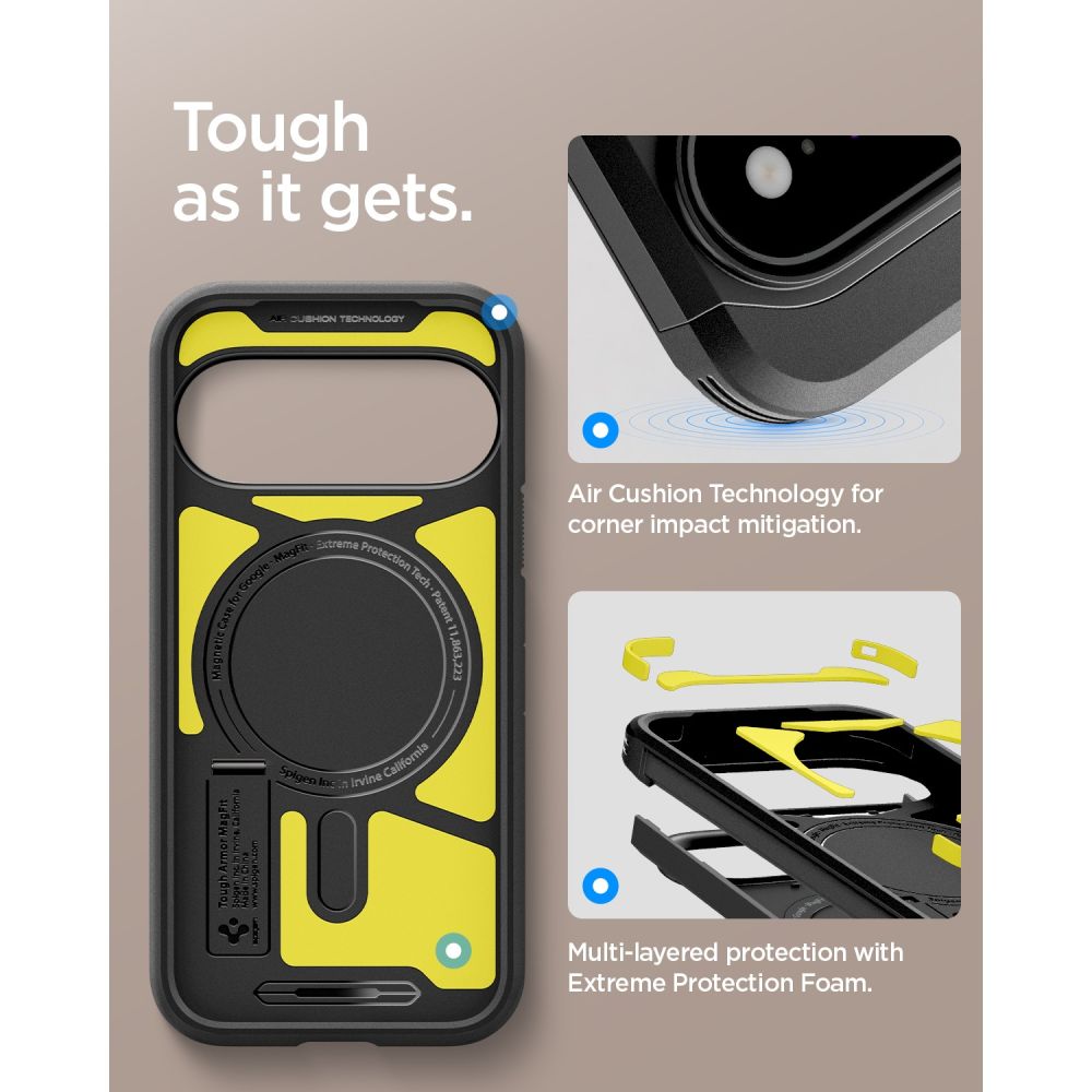 Carcasa Spigen Tough Armor cu MagSafe compatibila cu Google Pixel 11 Pro XL, Negru