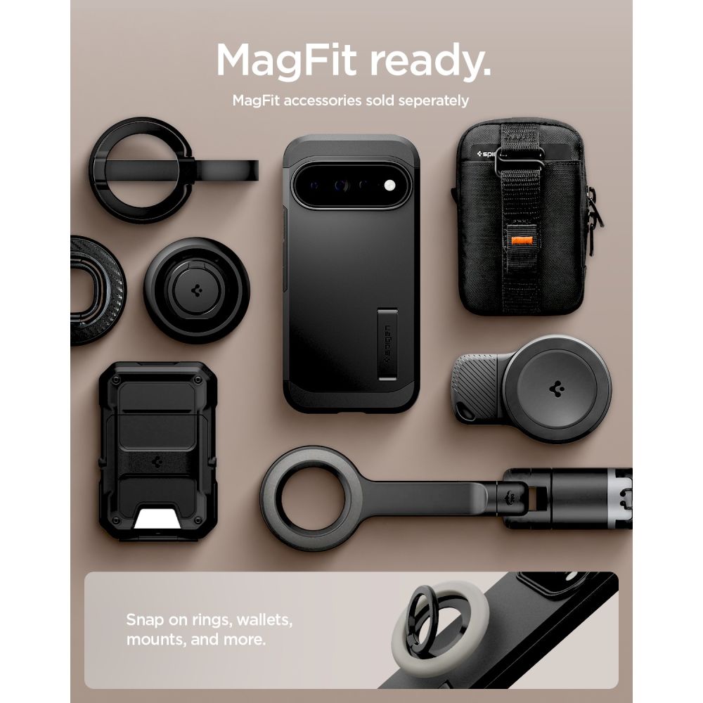 Carcasa Spigen Tough Armor cu MagSafe compatibila cu Google Pixel 11 Pro XL, Negru
