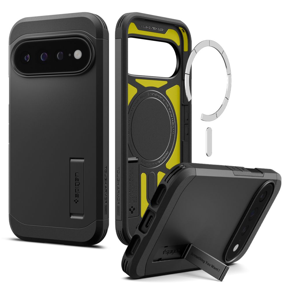Carcasa Spigen Tough Armor cu MagSafe compatibila cu Google Pixel 11 Pro XL, Negru