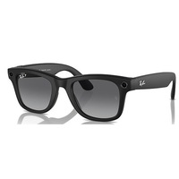 Ochelari Smart Ray-Ban META Wayfarer, marime 50-22, Wi-Fi 6, Bluetooth, Aparat foto 12MP cu filmare, Asistent vocal, Microfon, Difuzoare, 32GB Flash, Lentile Negre Polarizate, rama Negru mat