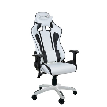 Scaun gaming Giosedio GSA024, Piele Ecologica, Alb-Negru Scaun gaming Giosedio GSA024, Piele Ecologica, Alb-Negru