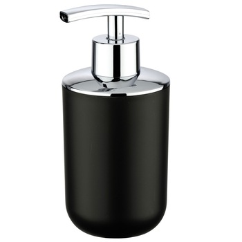 Dispenser de sapun Wenko, 320 ml, Negru/Argintiu Dispenser de sapun Wenko, 320 ml, Negru/Argintiu