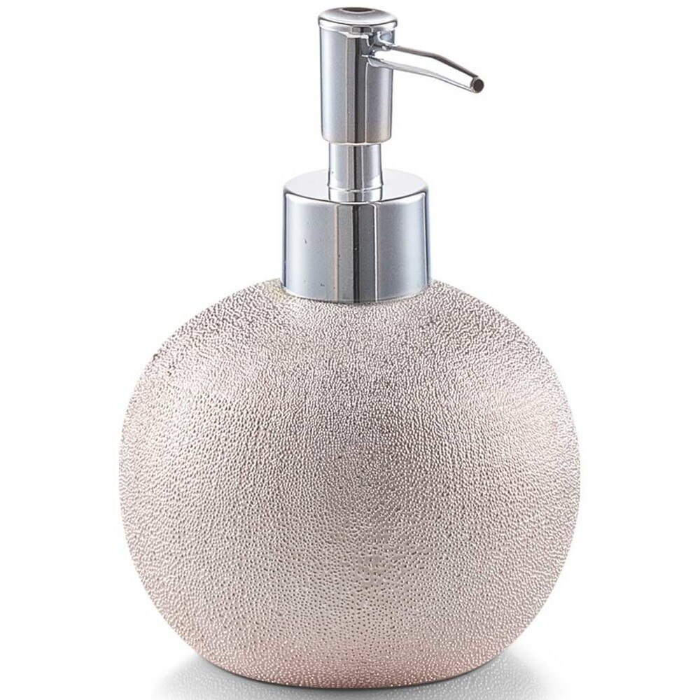 Dispenser pentru sapun ZELLER, 365 ml, Roz/Auriu