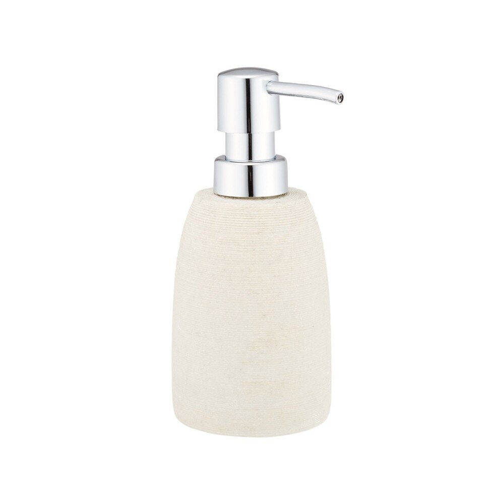 Dispenser de sapun Wenko, 210 ml, Bej/Argintiu