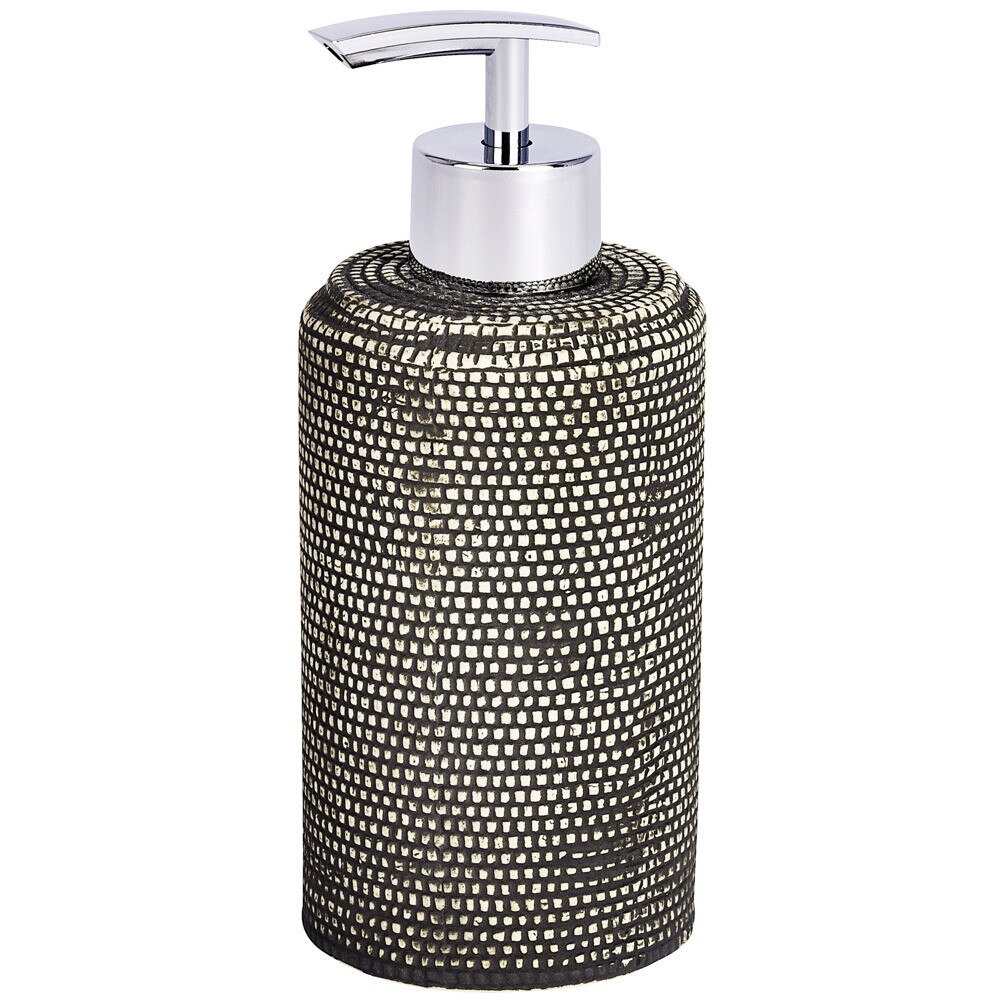 Dispenser pentru sapun lichid, Wenko Mali, Negru/Argintiu
