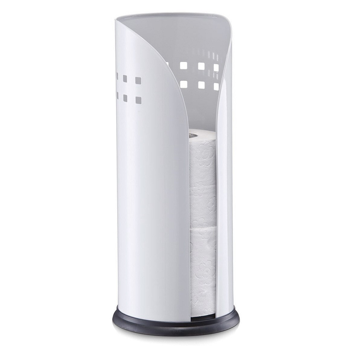 Stand pentru hartie igienica Zeller, Capacitate 3 role, Alb