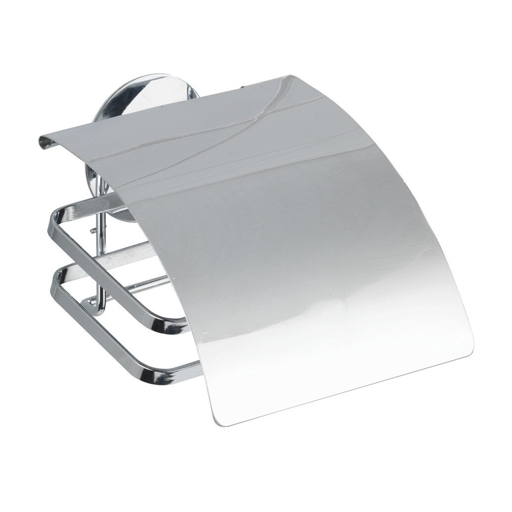 Suport pentru hartie igienica Wenko Cover, Otel, Argintiu