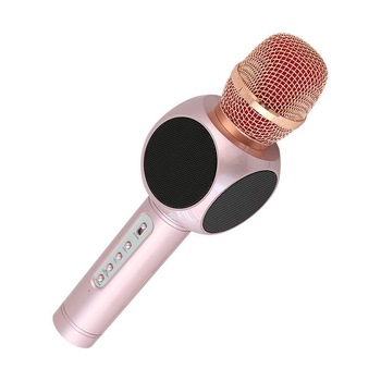 Microfon Magic karaoke Player, fara fir Wster, wireless sistem, profesional cu boxe si Bluetooth, Rose Auriu Microfon Magic karaoke Player, fara fir Wster, wireless sistem, profesional cu boxe si Bluetooth, Rose Auriu