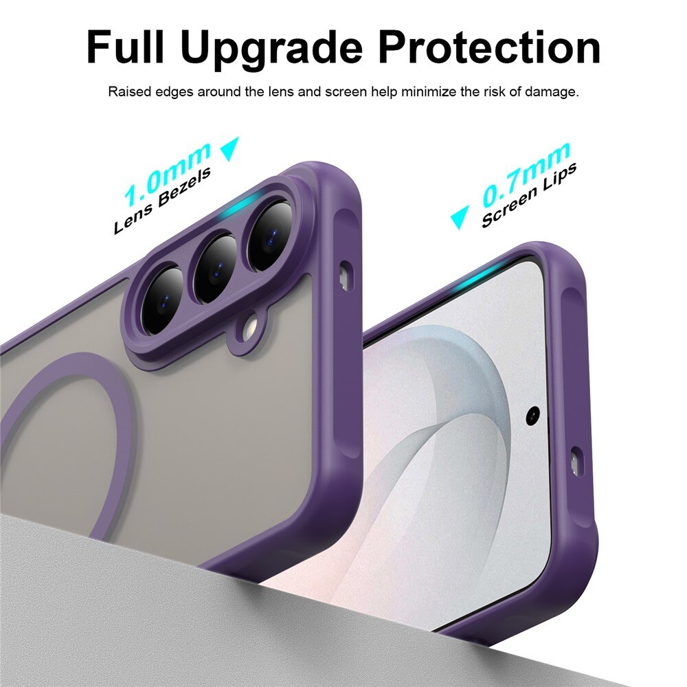 Husa pentru Samsung Galaxy S26 FE cu protectie pentru lentile si MagFit EasyCharge, Ghost Series Anti-ingalbenire, frosted - mov