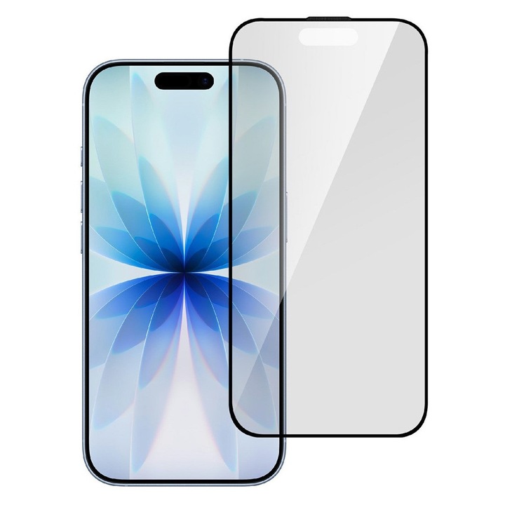Matt Üvegfólia iPhone 18 Pro Max-hoz, Képernyővédő Üveg Fényvisszaverődésmentes, Ujjlenyomatmentes, 9H Keménység, Fekete