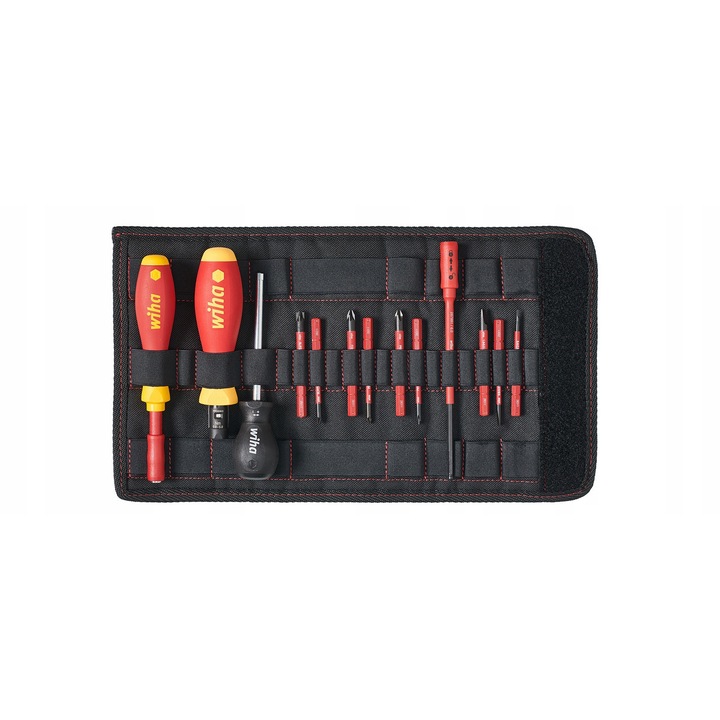 Wiha TorqueVario®-S 40674 szigetelt nyomaték csavarhúzó készlet, 13 részes, állítható nyomaték 0,8–5,0 N·m, VDE/IEC 60900, 1000 V AC-ig tesztelt, többszínű