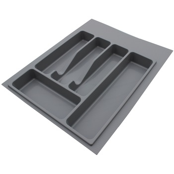 Suport organizare tacamuri, gri, pentru latime corp 450 mm, montabil in sertar bucatarie Suport organizare tacamuri, gri, pentru latime corp 450 mm, montabil in sertar bucatarie