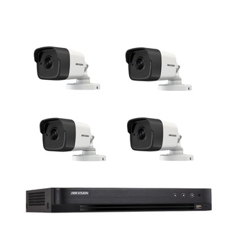 Kit supraveghere 4 camere exterior FULL HD Hikvision 40m infrarosu si DVR 4 canale 3MP Hikvision Kit supraveghere 4 camere exterior FULL HD Hikvision 40m infrarosu si DVR 4 canale 3MP Hikvision