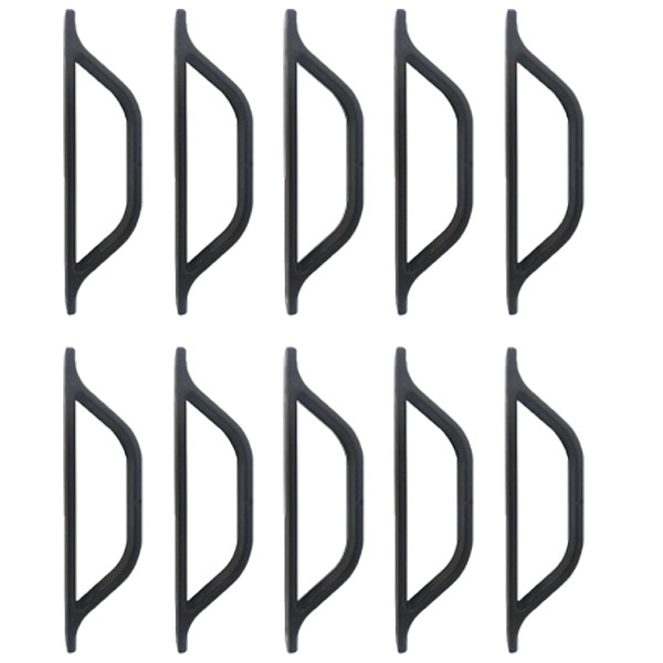 Pachet - 10 x Maner tip D din plastic pentru usa, Maro