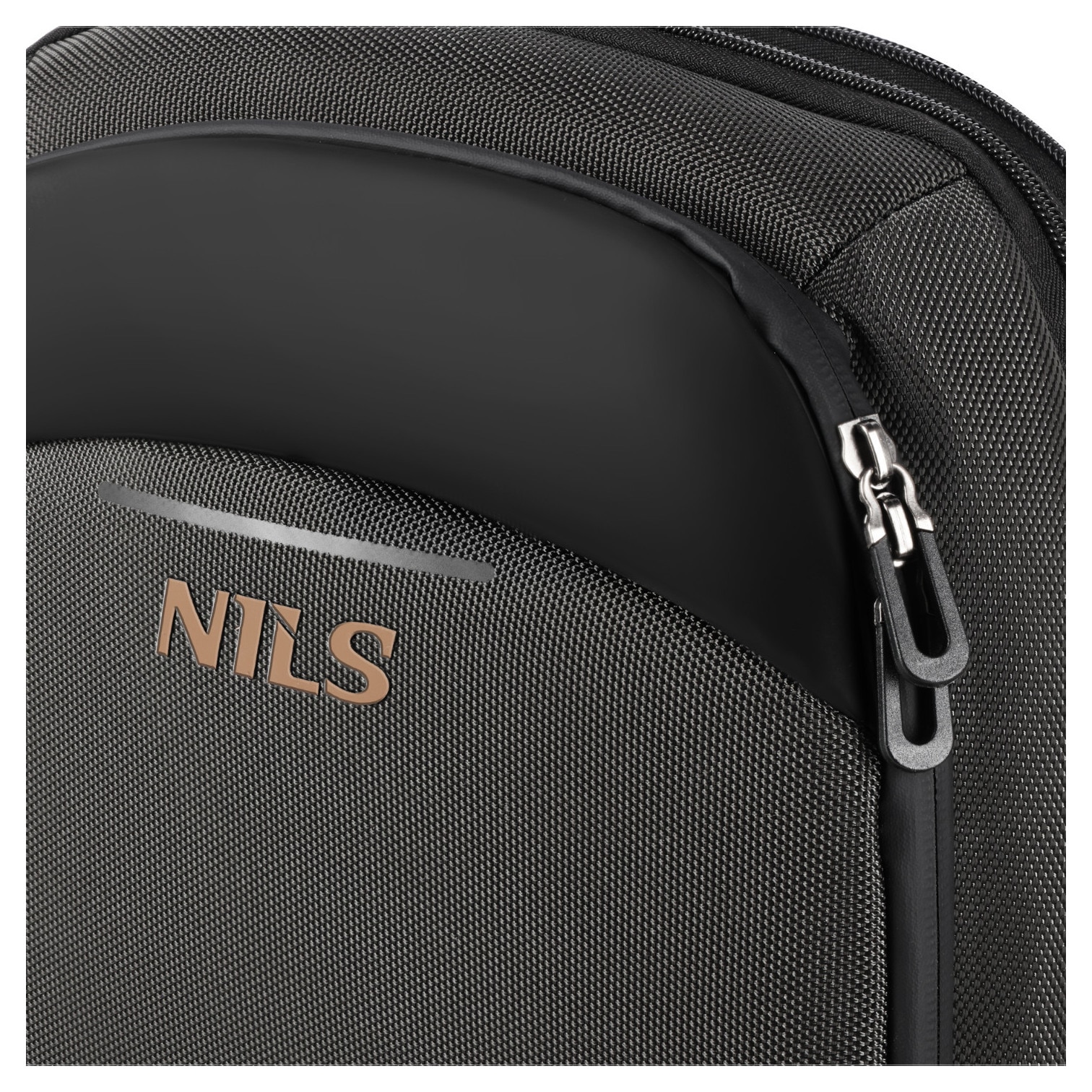 NILS, rucsac pentru laptop din nylon 1680D cu capacitate 19 l, compartiment extensibil +9 cm, buzunar antifurt, curea de fixare pe valiza, model NC4504, gri, 44×29×15 cm