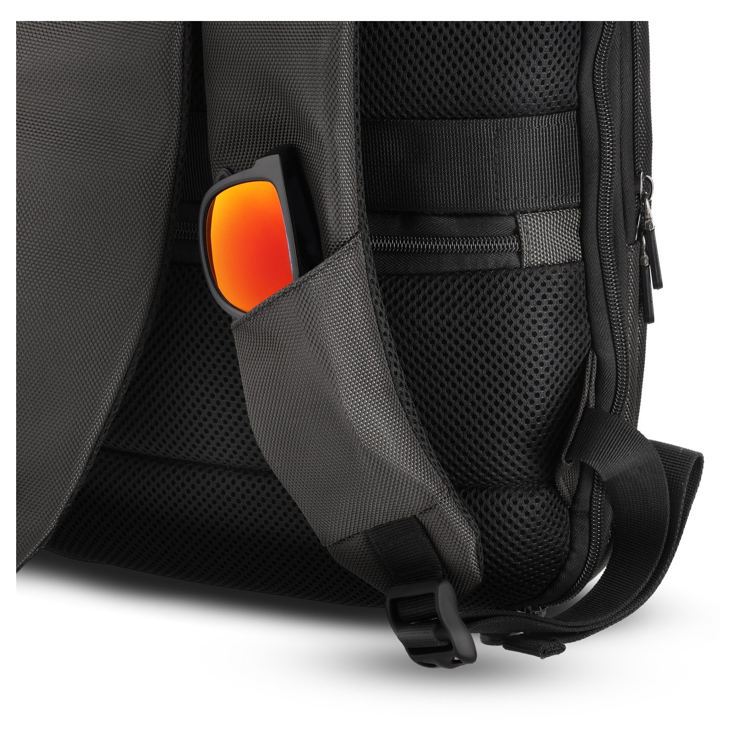 NILS, rucsac pentru laptop din nylon 1680D cu capacitate 19 l, compartiment extensibil +9 cm, buzunar antifurt, curea de fixare pe valiza, model NC4504, gri, 44×29×15 cm
