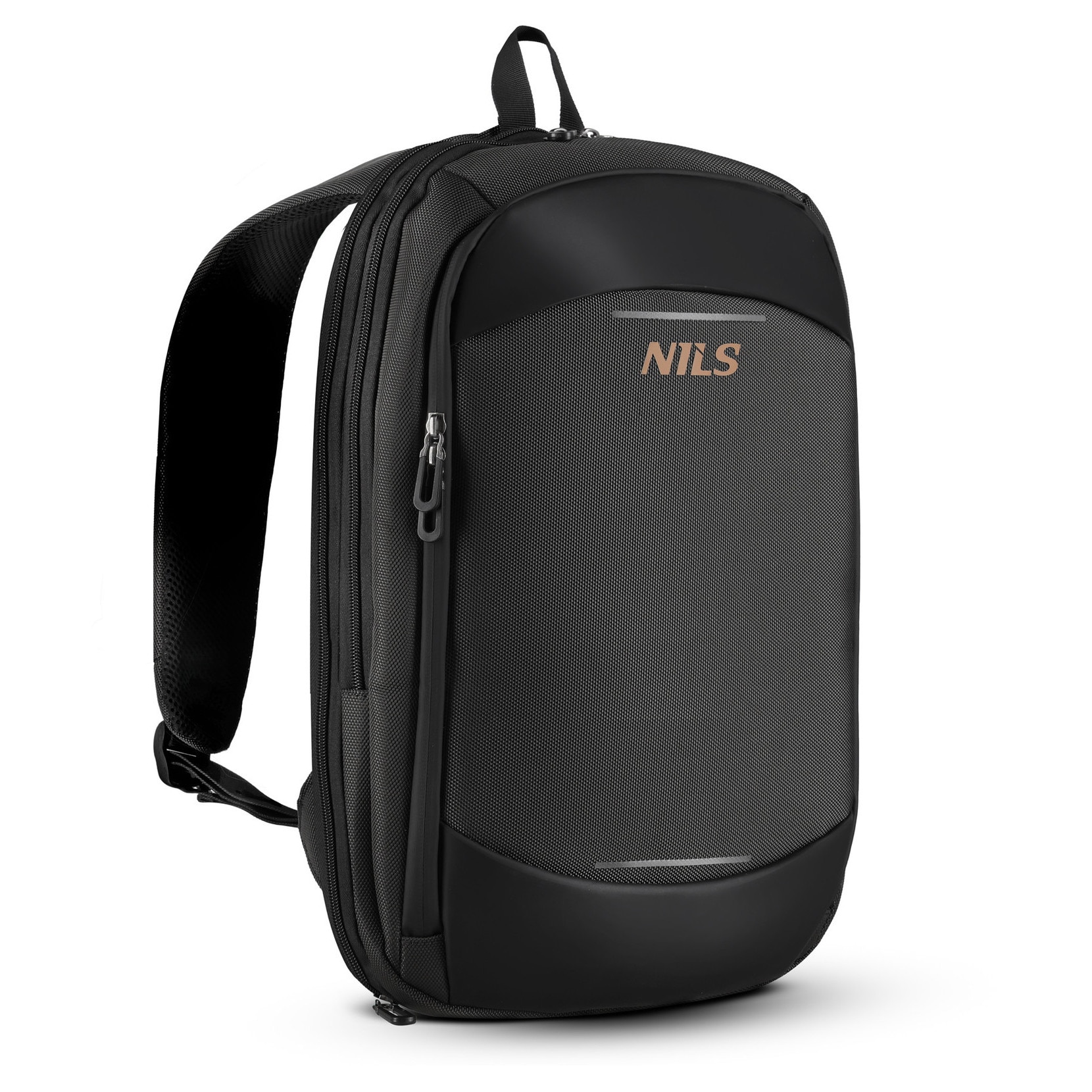 NILS, rucsac pentru laptop din nylon 1680D cu capacitate 19 l, compartiment extensibil +9 cm, buzunar antifurt, curea de fixare pe valiza, model NC4504, gri, 44×29×15 cm