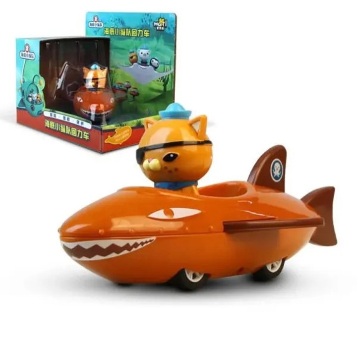 Jucarie masina cu arc Kwazii (Octonauts), model submarin-rechin, portocaliu, cod K0438-cj260819-3717