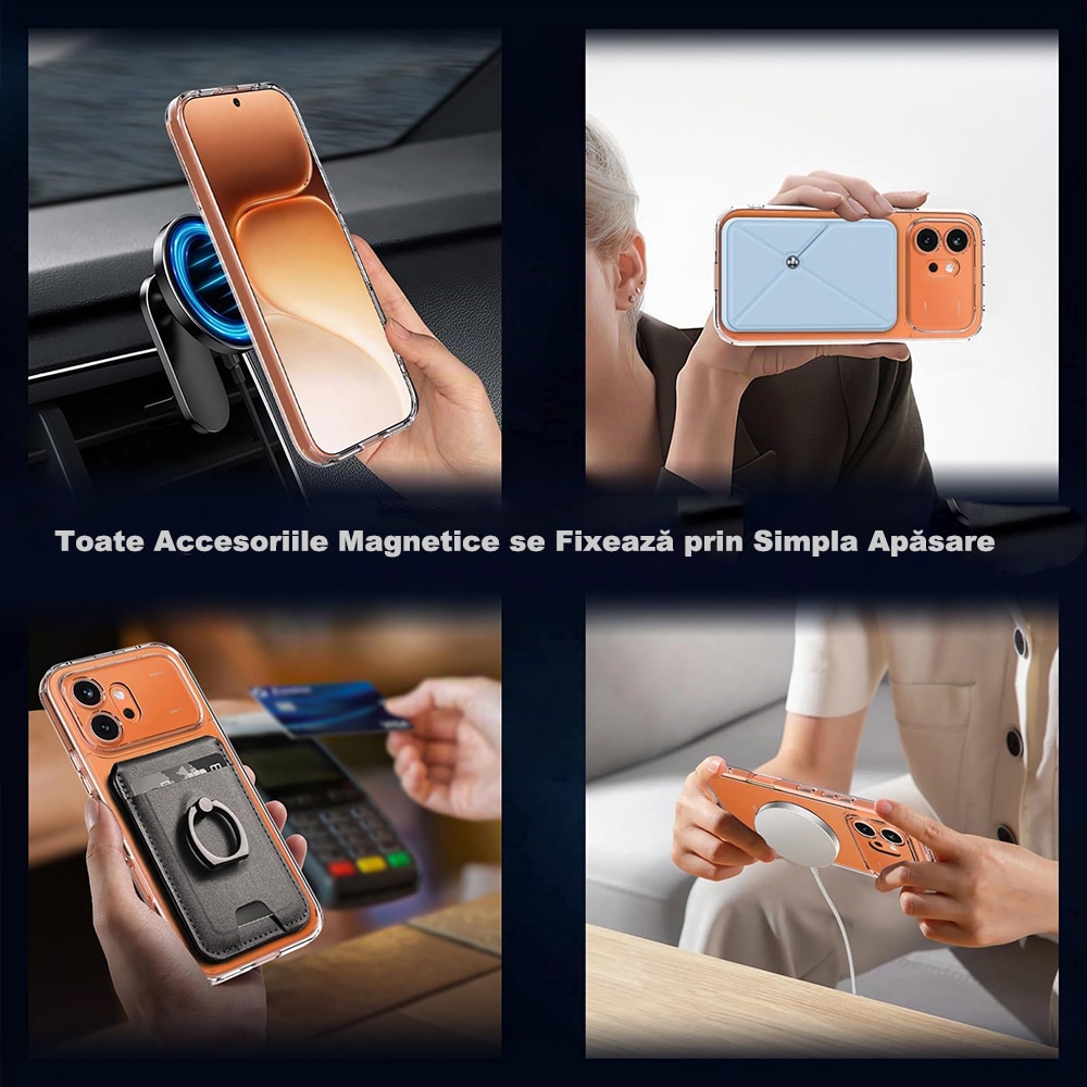 Pachet Husa Magnetica pentru Honor 600 5G cu Protectie de Ecran din Sticla Temperata, MOGU, MagSafe Husa de Protectie Antisoc pentru Telefonul Mobil cu 2 folii de Transparenta Sticla, Protectie de Nivel Militar, TPU+Sticla Securizata, Transparenta